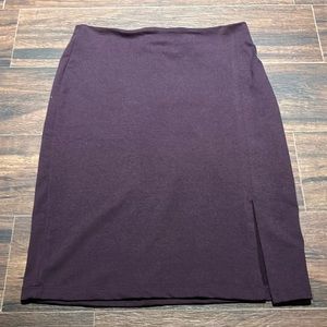 Plum colored kneelength skirt